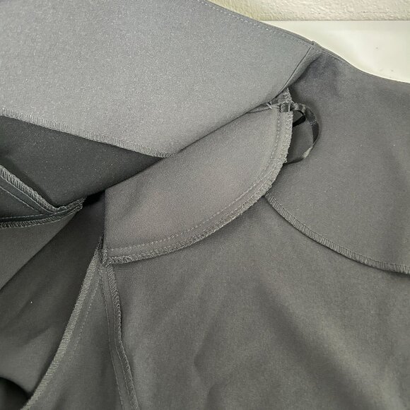 Maya Brooke Blazer Jacket Size 24 W Gray Open 3/4 Sleeve Shoulder Pads Vintage - Picture 11 of 11